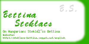 bettina steklacs business card